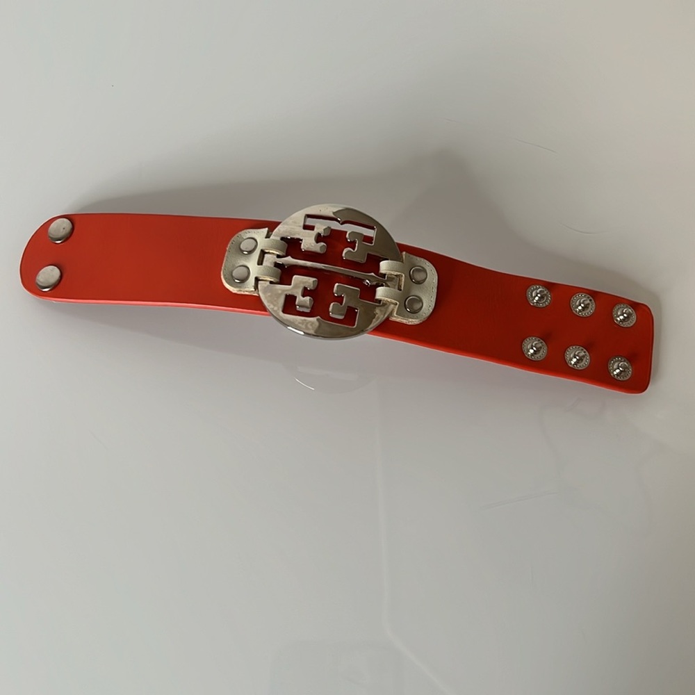 9 inch leather wrap bracelet beautiful deep orange - Picture 3 of 4